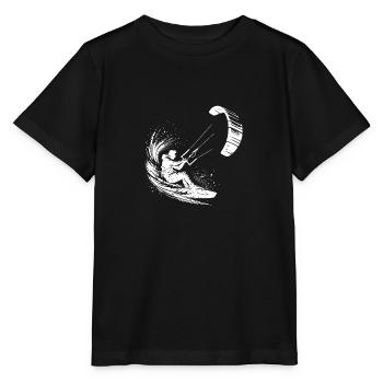 Sport Kite Surfer Water Splash and Kite - Stanley/Stella MINI CREATOR Kids’ T-Shirt - black - Front - Mikhail (115cm)