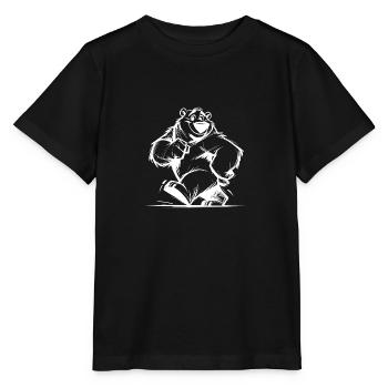 L’ours polaire trait par trait pour devenir un personnage préféré - T-shirt bio MINI CREATOR Stanley/Stella Enfant - noir - Devant - Mikhail (115cm)
