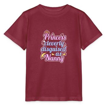 Barnepige Babysitter Dagplejer - Stanley/Stella T-shirt MINI CREATOR til børn - burgunder-rød - Foran - Kain (125cm)