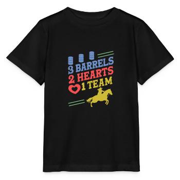Barrel Racing - Stanley/Stella MINI CREATOR Kids’ T-Shirt - black - Front - Mikhail (115cm)