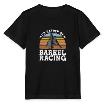 Barrel Racing - Stanley/Stella MINI CREATOR Kids’ T-Shirt - black - Front - Mikhail (115cm)