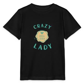 Cross Stitch Cross Stitch Embroidery - Stanley/Stella MINI CREATOR Kids’ T-Shirt - black - Front - Mikhail (115cm)