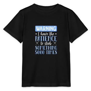 Cross Stitch Cross Stitch Embroidery - Stanley/Stella MINI CREATOR Kids’ T-Shirt - black - Front - Mikhail (115cm)