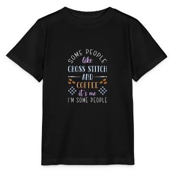 Cross Stitch Cross Stitch Embroidery - Stanley/Stella MINI CREATOR Kids’ T-Shirt - black - Front - Mikhail (115cm)