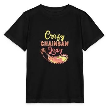 Bûcheron Bûcheron Tronçonneuse - T-shirt bio MINI CREATOR Stanley/Stella Enfant - noir - Devant - Mikhail (115cm)