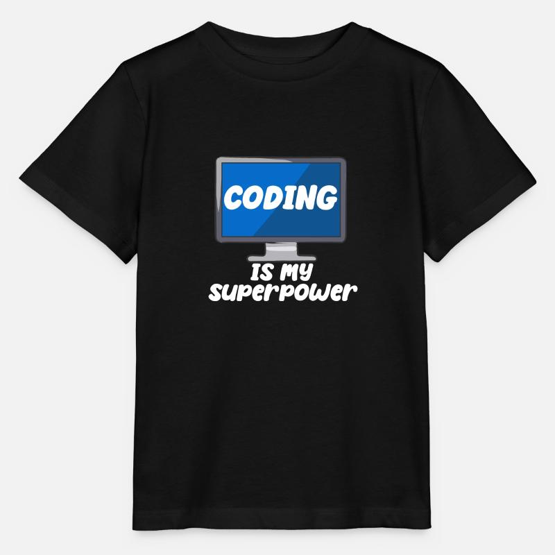 Coding Is My Superpower - Stanley/Stella Kinder T-Shirt MINI CREATOR - Schwarz