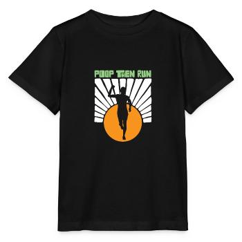 Poop Then Run Funny Marathon Runner Ultrarunning - Stanley/Stella MINI CREATOR Kids’ T-Shirt - black - Front - Mikhail (115cm)