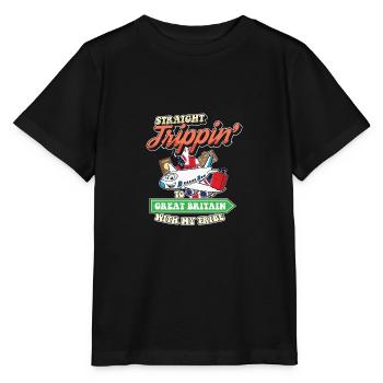 Straight Trippin' To Great Britain With My Tribe - Stanley/Stella Kinder T-Shirt MINI CREATOR  - Schwarz - Vorne - Mikhail (115cm)