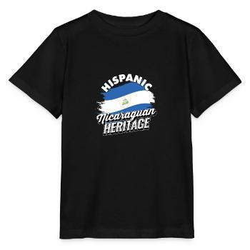 Hispanic Nicaraguan Heritage Nicaragua Heritage - Stanley/Stella MINI CREATOR Kids’ T-Shirt - black - Front - Mikhail (115cm)