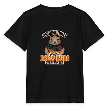 Les marmottes préfèrent se frotter le ventre plutôt que l’hiver - T-shirt bio MINI CREATOR Stanley/Stella Enfant - noir - Devant - Mikhail (115cm)
