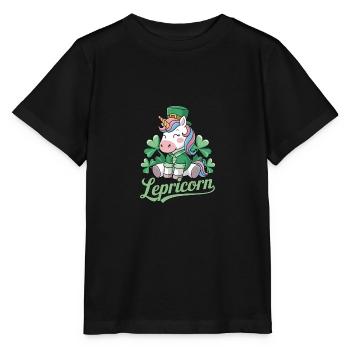 St. Patrick's Day Lepricorn Magie und Spaß - Stanley/Stella Kinder T-Shirt MINI CREATOR  - Schwarz - Vorne - Mikhail (115cm)