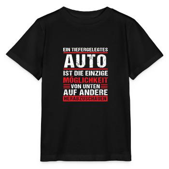 Ein tiefes Auto ermöglicht - Stanley/Stella Kinder T-Shirt MINI CREATOR  - Schwarz - Vorne - Mikhail (115cm)