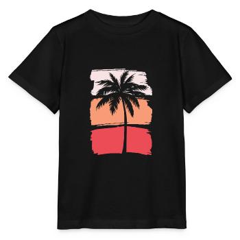 Silhouette de palmier - T-shirt bio MINI CREATOR Stanley/Stella Enfant - noir - Devant - Mikhail (115cm)