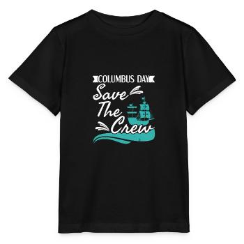Columbus Day Seafarer Ship Christopher Columbus - T-shirt bio MINI CREATOR Stanley/Stella Enfant - noir - Devant - Mikhail (115cm)