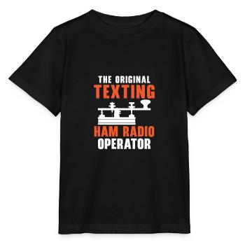 Der originale schreibende Funkamateur Ham Radio Op - Stanley/Stella Kinder T-Shirt MINI CREATOR  - Schwarz - Vorne - Mikhail (115cm)