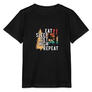 Manger dormir Se défoncer Répéter l’arboriculture A - T-shirt bio MINI CREATOR Stanley/Stella Enfant - noir - Devant - Mikhail (115cm)