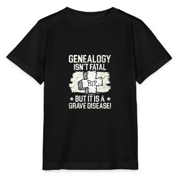 La généalogie n’est pas mortelle, mais c’est un problème sérieux - T-shirt bio MINI CREATOR Stanley/Stella Enfant - noir - Devant - Mikhail (115cm)