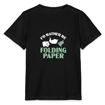 Je préfère plier l’origami japonais en papier - T-shirt bio MINI CREATOR Stanley/Stella Enfant - noir - Devant - Mikhail (115cm)