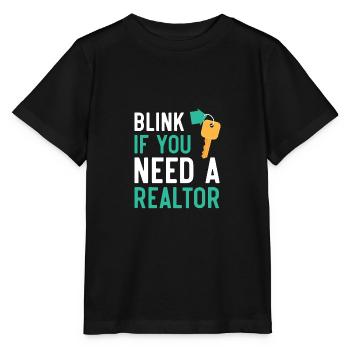 Blink when you brew a real estate agent - Stanley/Stella MINI CREATOR Kids’ T-Shirt - black - Front - Mikhail (115cm)