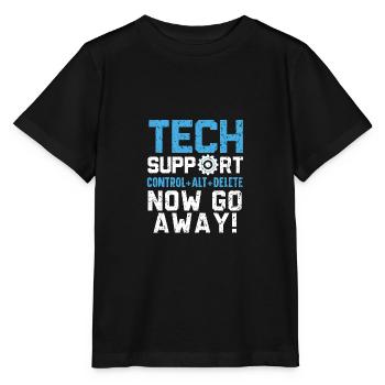 Support technique Qu’avez-vous cassé maintenant? - T-shirt bio MINI CREATOR Stanley/Stella Enfant - noir - Devant - Mikhail (115cm)