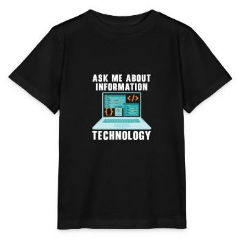 Renseignez-moi sur le support technique des technologies de l’information - T-shirt bio MINI CREATOR Stanley/Stella Enfant - noir - Devant - Mikhail (115cm)