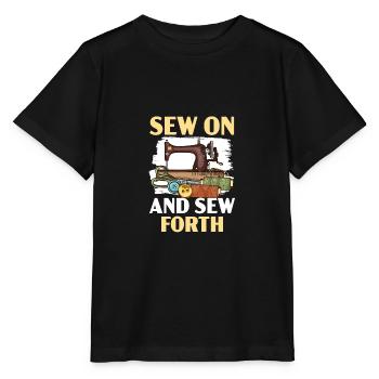 Nähen Ein Nähen Vorwärts Quilten Häkeln Nähen - Stanley/Stella Kinder T-Shirt MINI CREATOR  - Schwarz - Vorne - Mikhail (115cm)