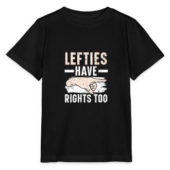 Les gauchers ont aussi des gauchers drôles - T-shirt bio MINI CREATOR Stanley/Stella Enfant - noir - Devant - Mikhail (115cm)