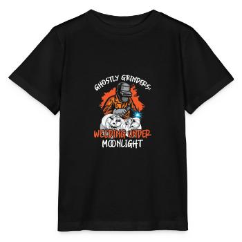 Meuleuses fantomatiques: soudure au clair de lune - T-shirt bio MINI CREATOR Stanley/Stella Enfant - noir - Devant - Mikhail (115cm)