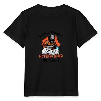 Gespenstische Grinder: Schweißen im Mondschein - Stanley/Stella Kinder T-Shirt MINI CREATOR  - Schwarz - Vorne - Mikhail (115cm)