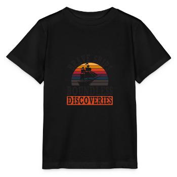 Brave Ships - Découvertes illimitées - Kolumb - T-shirt bio MINI CREATOR Stanley/Stella Enfant - noir - Devant - Mikhail (115cm)