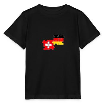Suisse Allemagne Drapeau Allemand Suisse - T-shirt bio MINI CREATOR Stanley/Stella Enfant - noir - Devant - Mikhail (115cm)