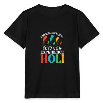 Joyeuse Holi Salutations Hindouisme Festival Indien - T-shirt bio MINI CREATOR Stanley/Stella Enfant - noir - Devant - Mikhail (115cm)