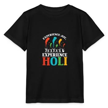 Joyeuse Holi Salutations Hindouisme Festival Indien - T-shirt bio MINI CREATOR Stanley/Stella Enfant - noir - Devant - Mikhail (115cm)