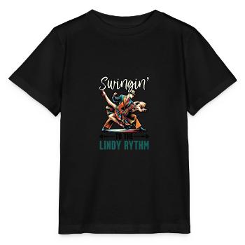 Lindy Hop Dancer Swinging Dancing Swing Dance - Stanley/Stella MINI CREATOR Kids’ T-Shirt - black - Front - Mikhail (115cm)
