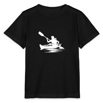 Bateau kayak manœuvrable pour les excursions en kayak - T-shirt bio MINI CREATOR Stanley/Stella Enfant - noir - Devant - Mikhail (115cm)