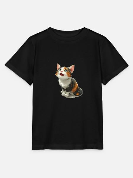 Niedliches Katzenbaby - Stanley/Stella Kinder T-Shirt MINI CREATOR - Schwarz