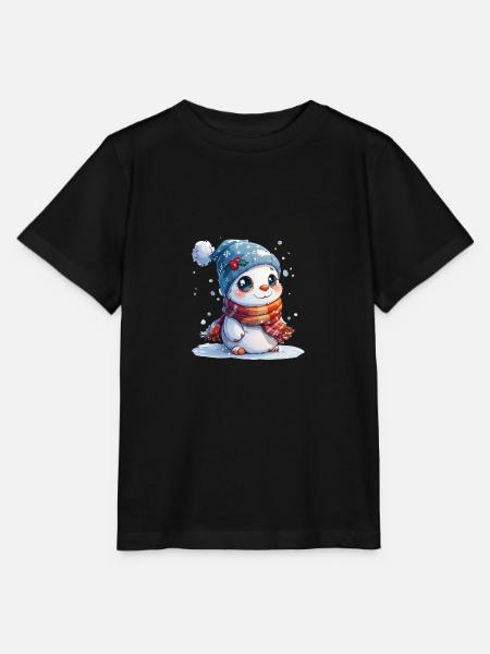 Schneemann für Kinder - Stanley/Stella Kinder T-Shirt MINI CREATOR - Schwarz