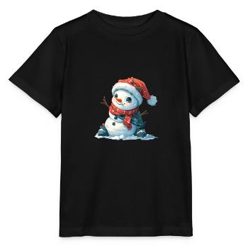 Bonhomme de neige pour les enfants - T-shirt bio MINI CREATOR Stanley/Stella Enfant - noir - Devant - Mikhail (115cm)