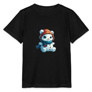Bonhomme de neige pour les enfants - T-shirt bio MINI CREATOR Stanley/Stella Enfant - noir - Devant - Mikhail (115cm)