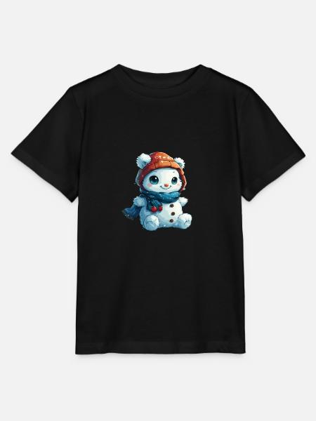 Schneemann für Kinder - Stanley/Stella Kinder T-Shirt MINI CREATOR  - Schwarz