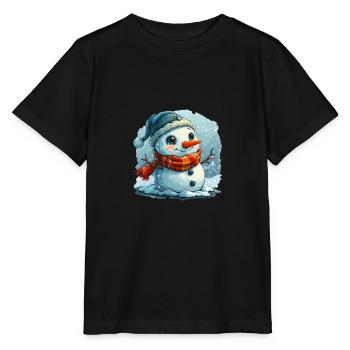 Bonhomme de neige pour les enfants - T-shirt bio MINI CREATOR Stanley/Stella Enfant - noir - Devant - Mikhail (115cm)