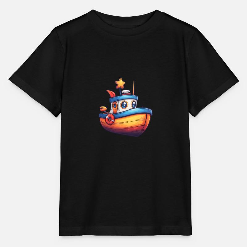 Bateau de pêche - T-shirt bio MINI CREATOR Stanley/Stella Enfant - noir