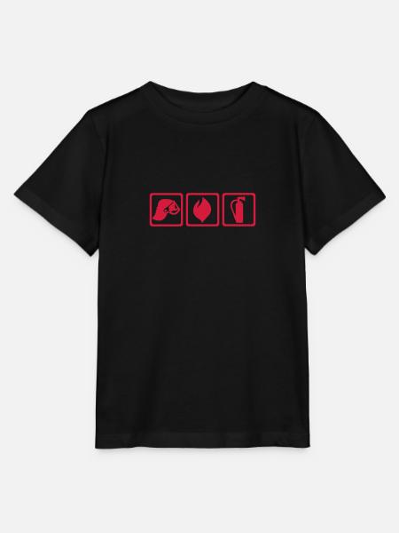 Feuerwehr - Stanley/Stella Kinder T-Shirt MINI CREATOR  - Schwarz