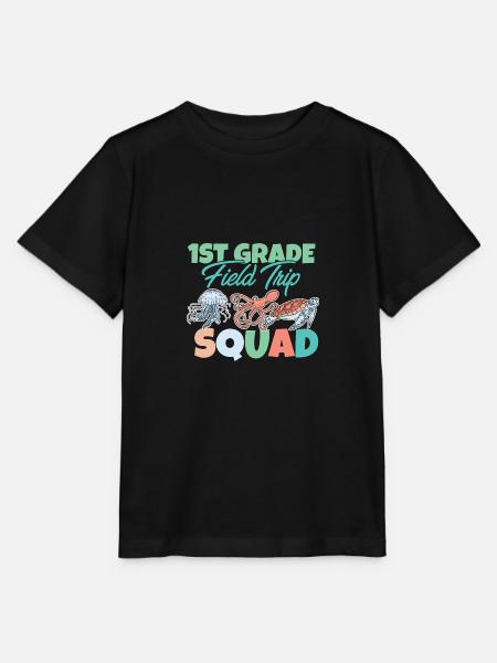 1. Klasse Exkursionstrupp Spaß Meeresbewohner - Stanley/Stella Kinder T-Shirt MINI CREATOR - Schwarz