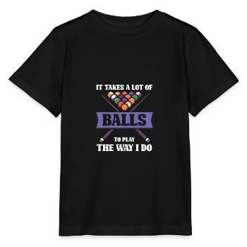 Eat Sleep Billiard Repeat Pool Snooker Lovers - Stanley/Stella MINI CREATOR Kids’ T-Shirt - black - Front - Mikhail (115cm)