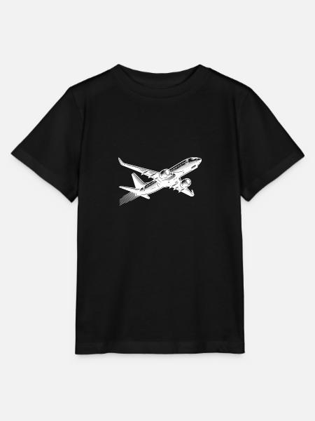 Jet Flugzeug auf Reiseflughöhe - Stanley/Stella Kinder T-Shirt MINI CREATOR - Schwarz