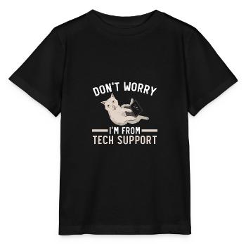 Ne vous inquiétez pas, je suis du support technique - T-shirt bio MINI CREATOR Stanley/Stella Enfant - noir - Devant - Mikhail (115cm)