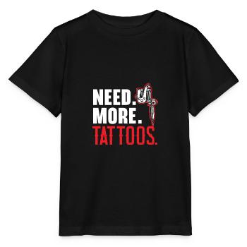 Besoin de plus de tatouages tatouage tatouage t - T-shirt bio MINI CREATOR Stanley/Stella Enfant - noir - Devant - Mikhail (115cm)