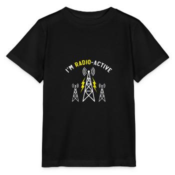 Ich bin funkaktiv - Funker im Amateurfunk - Stanley/Stella Kinder T-Shirt MINI CREATOR  - Schwarz - Vorne - Mikhail (115cm)