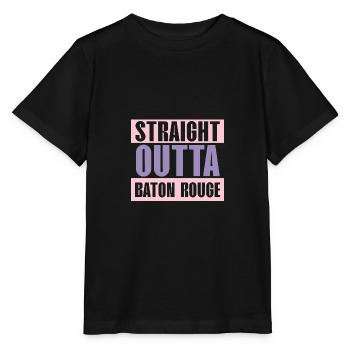 Straight Outta Baton Rouge Baton Baton Twirling - Stanley/Stella MINI CREATOR Kids’ T-Shirt - black - Front - Mikhail (115cm)